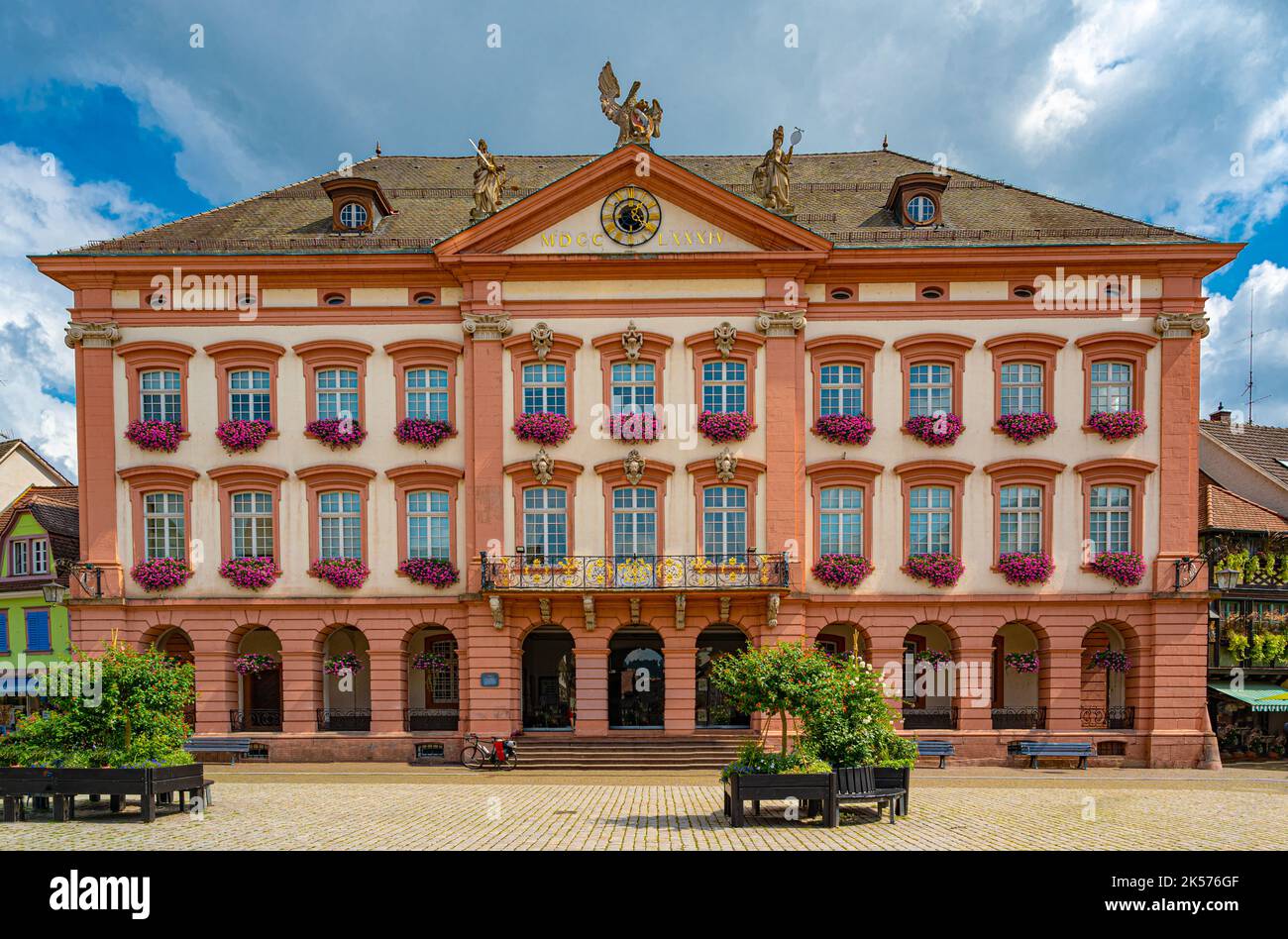 The Town Hall at the Market Place in Gengenbach, Kinzigtal Valley. Baden Wuerttemberg, Germany, Europe Stock Photo