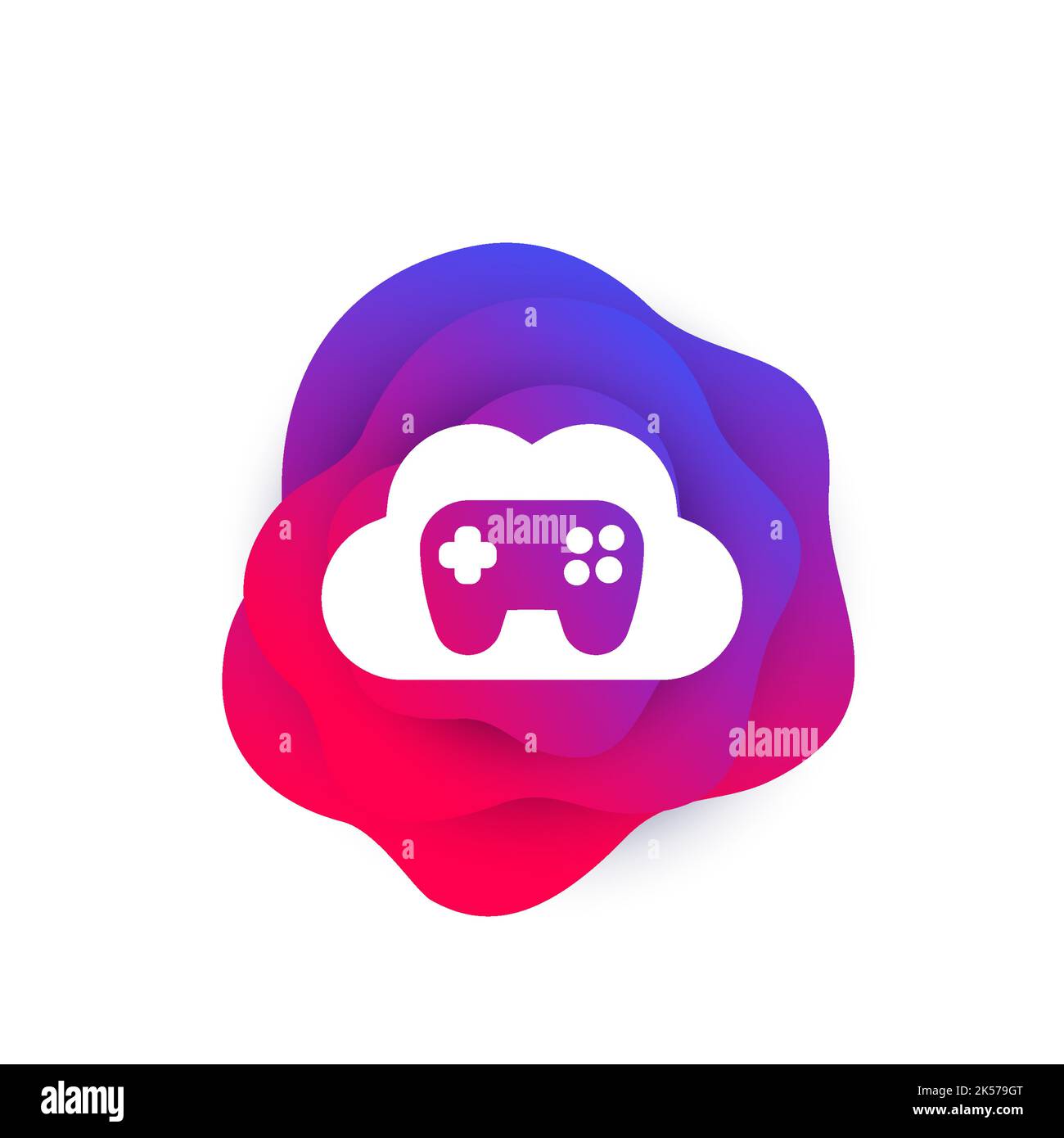 Cloud gaming icon with cloud and gamepad Stock Vector Image & Art - Alamy