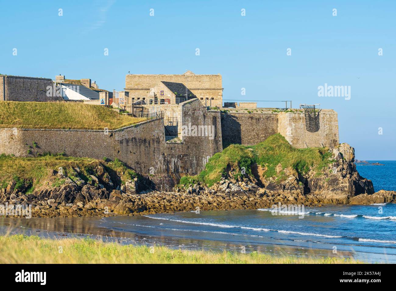 France, Morbihan, Saint-Pierre-Quiberon, fort of Penthievre at the ...