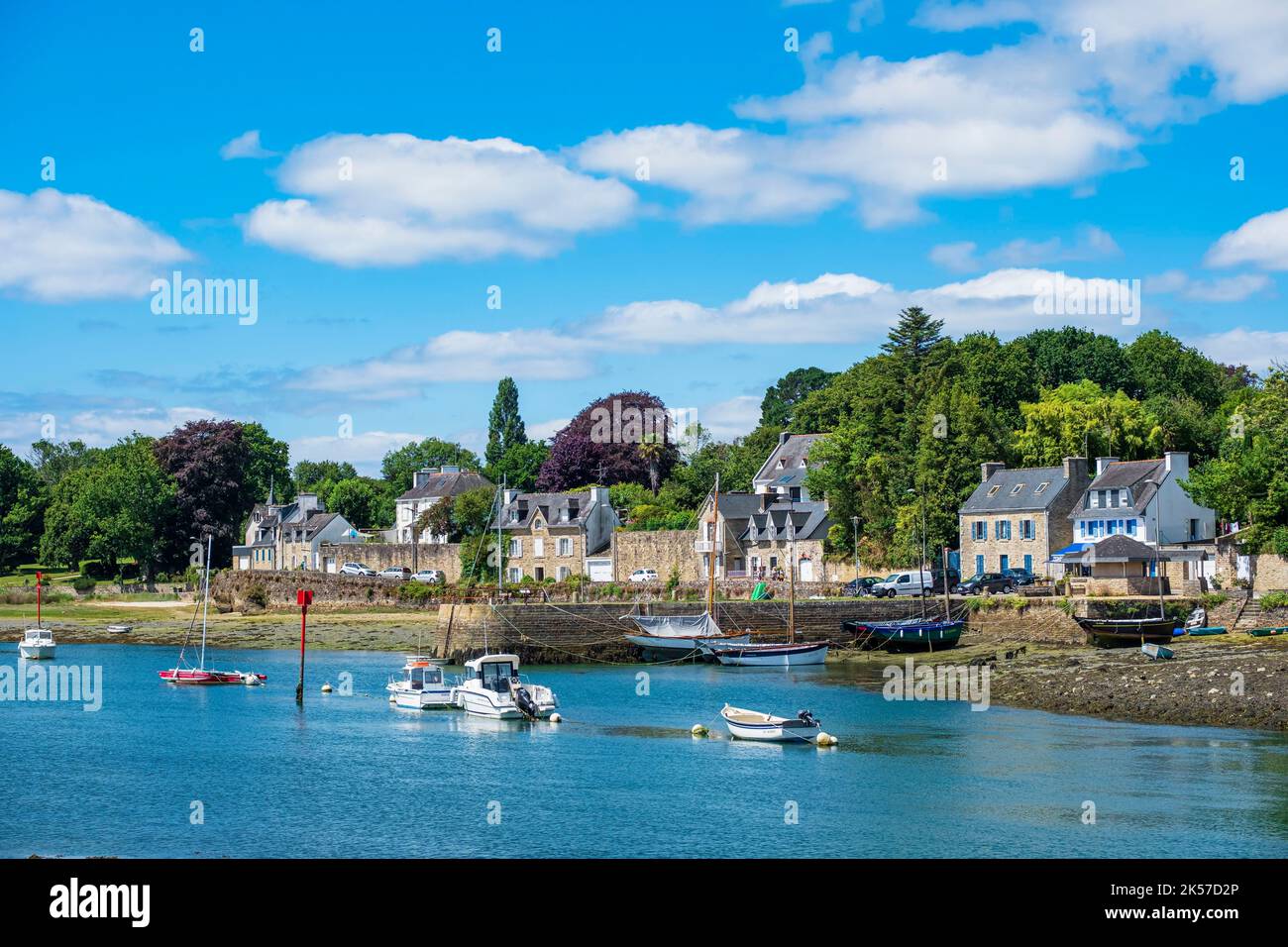 France, Finistere, La Forêt-Fouesnant, the Old Port, formerly Port of ...