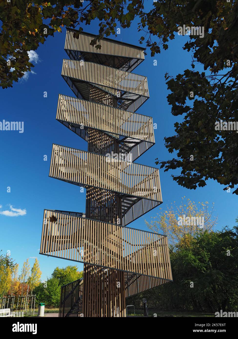 Observation / Lookout Tower in Park Szachty in Poznan, Poland Stock Photo Alamy
