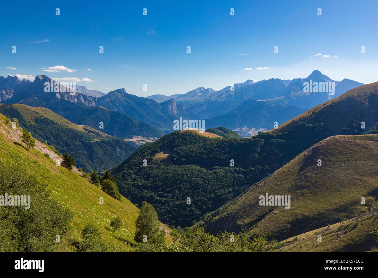 France, Isere, La Salette Fallavaux, Devoluy massif from Our Lady of La