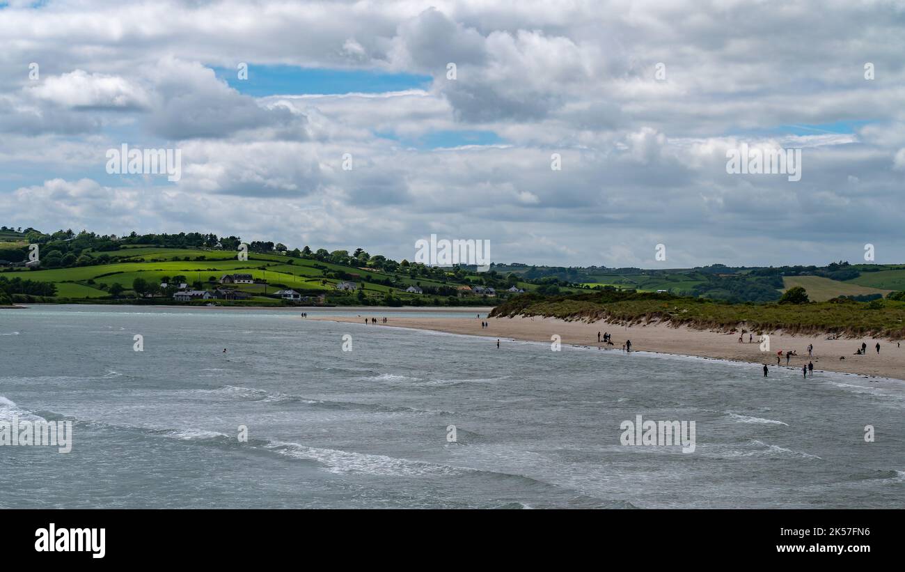 West Cork, Ireland, June 12, 2022. Many people on the beach of