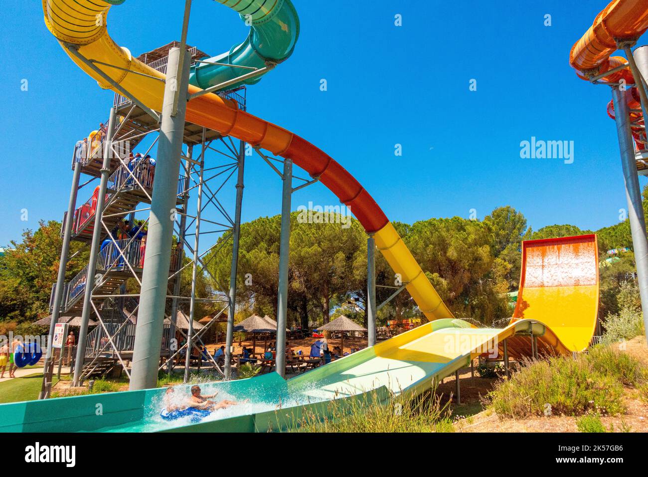 France, Var, Saint Cyr sur Mer, the Aqualand water park Stock Photo Alamy
