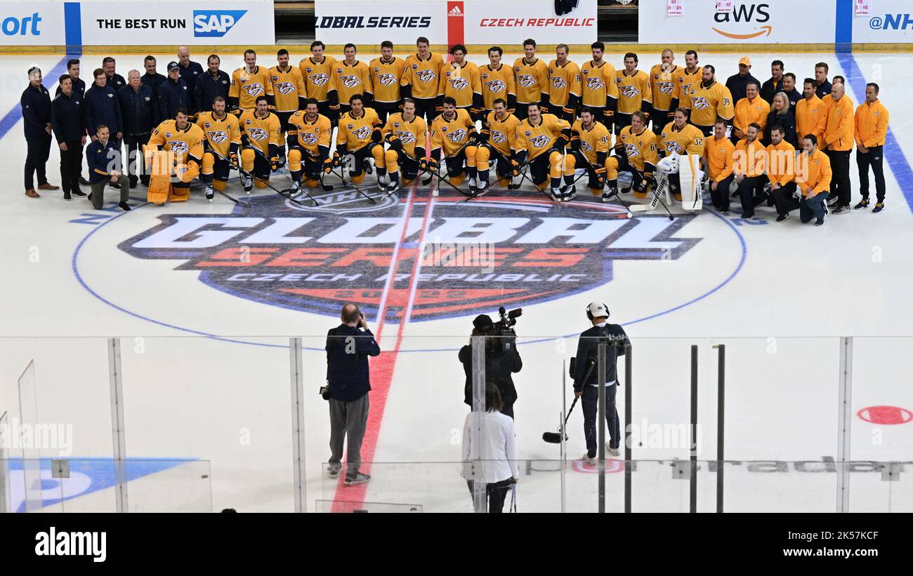 Prague, Czech Republic. 06th Oct, 2022. Nashville ice hockey team