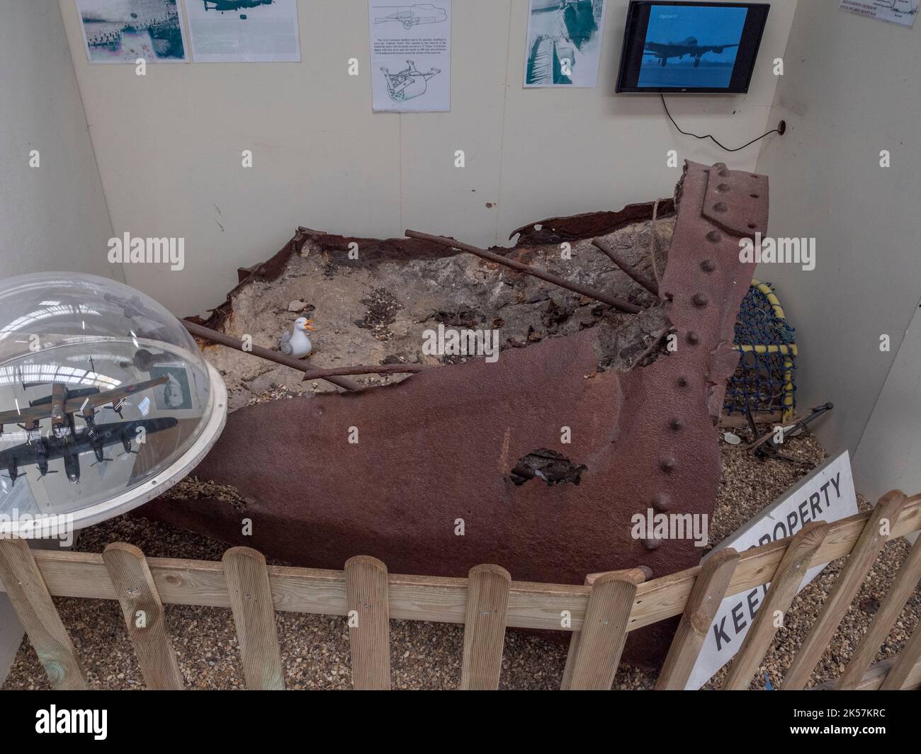 The remains of an original 'Upkeep' bomb in the RAF Manston History