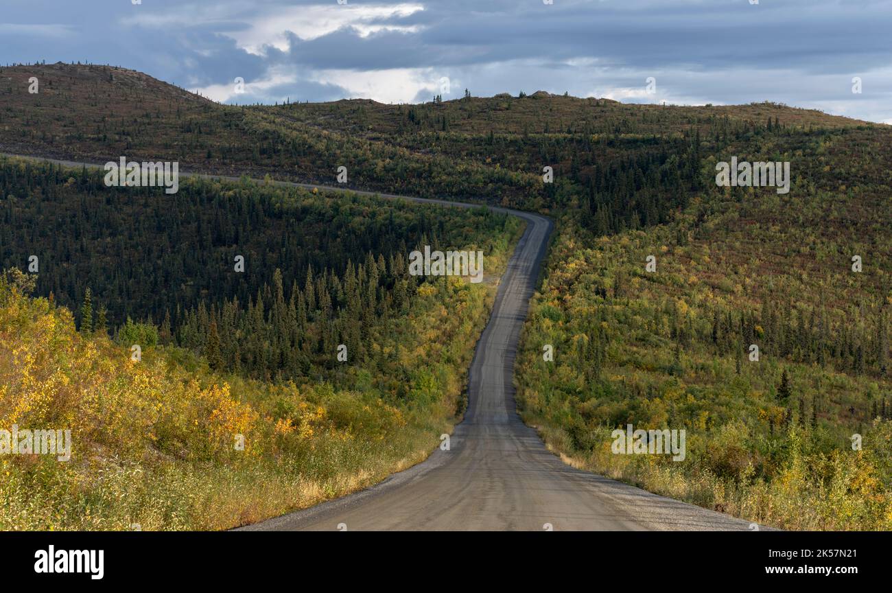 The Top Of The World Highway in Yukon, Canada Stock Photo Alamy