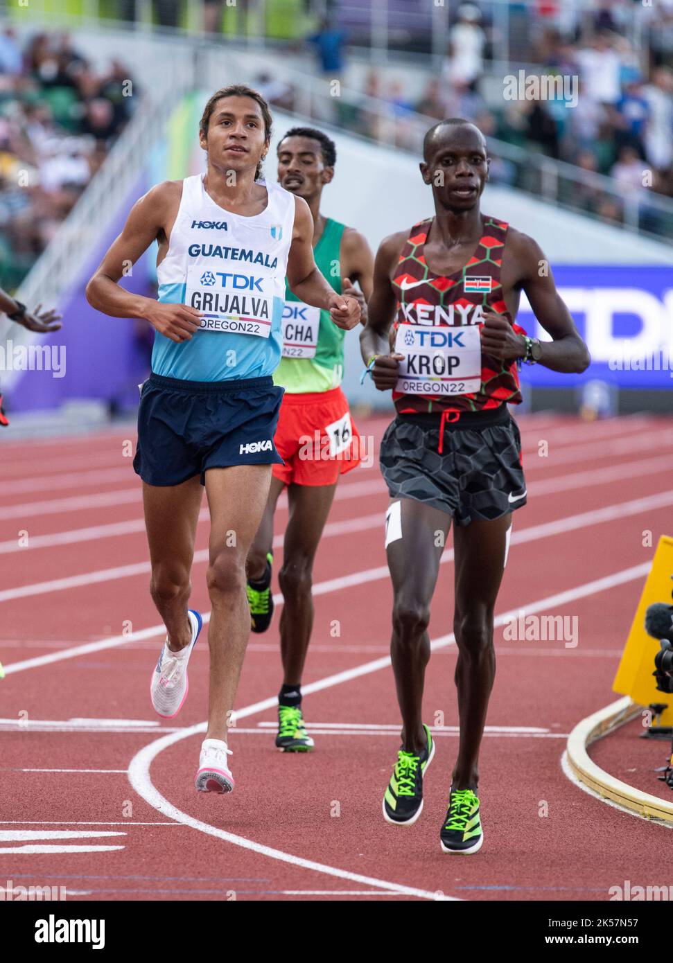 Jacob Krop of Kenya competing in the men’s 5000m heats at the World