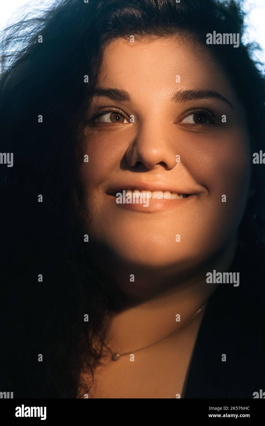 plus size woman face body positive overweight Stock Photo Alamy