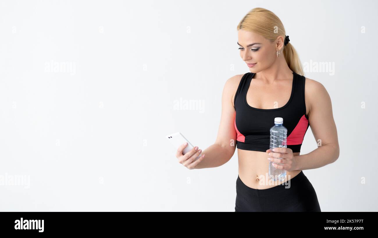 sportive lifestyle athletic woman hydration Stock Photo Alamy