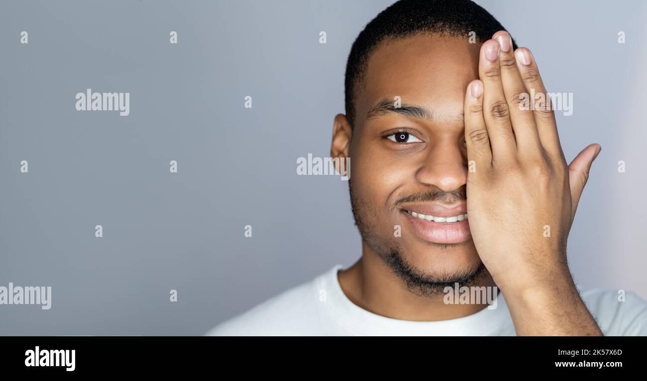 Man skincare. Facial treatment. Health wellness. Portrait of cheerful