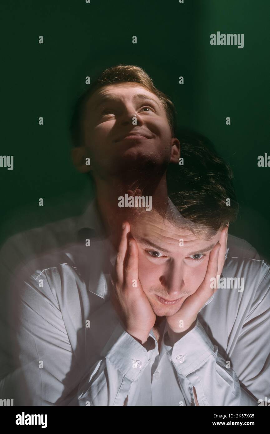 apathetic man depression stress psychology Stock Photo