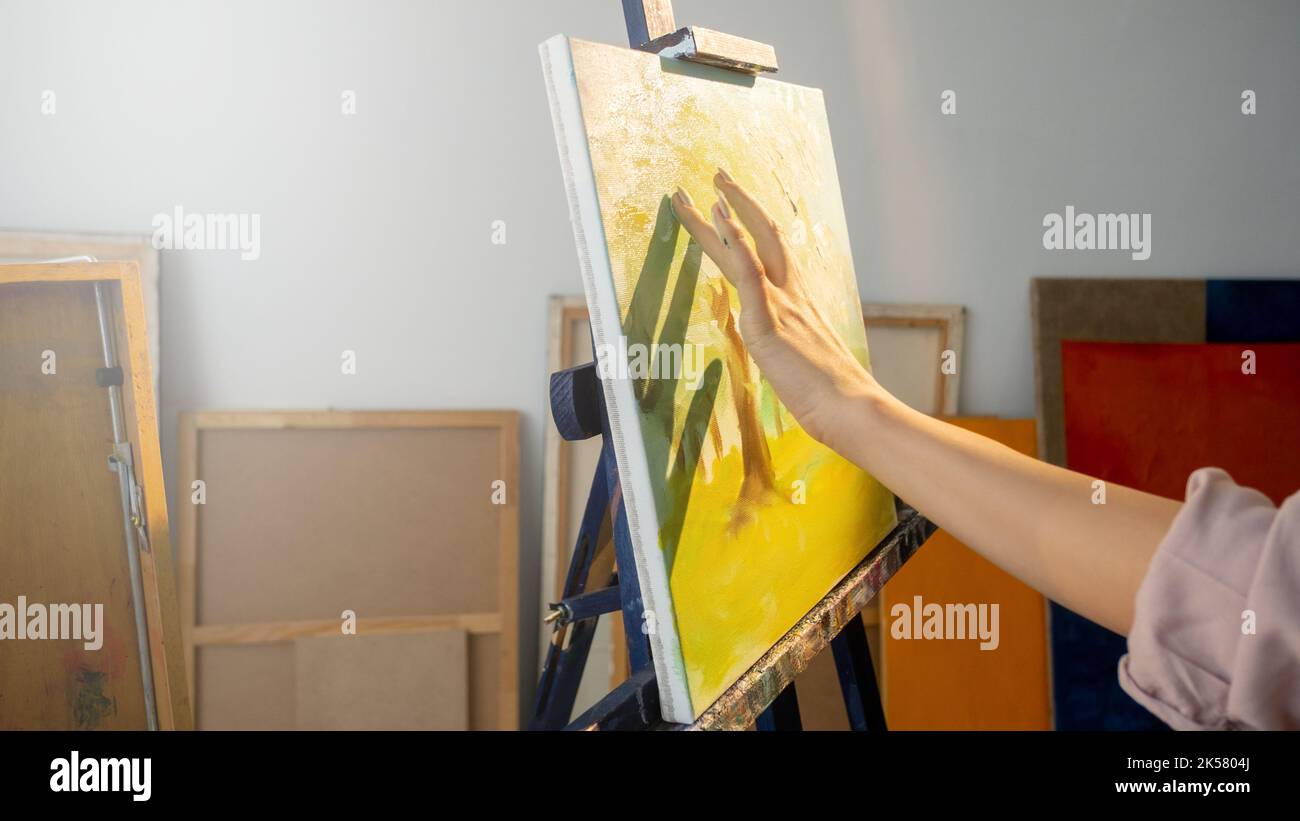 finger painting art therapy artist hand picture Stock Photo Alamy