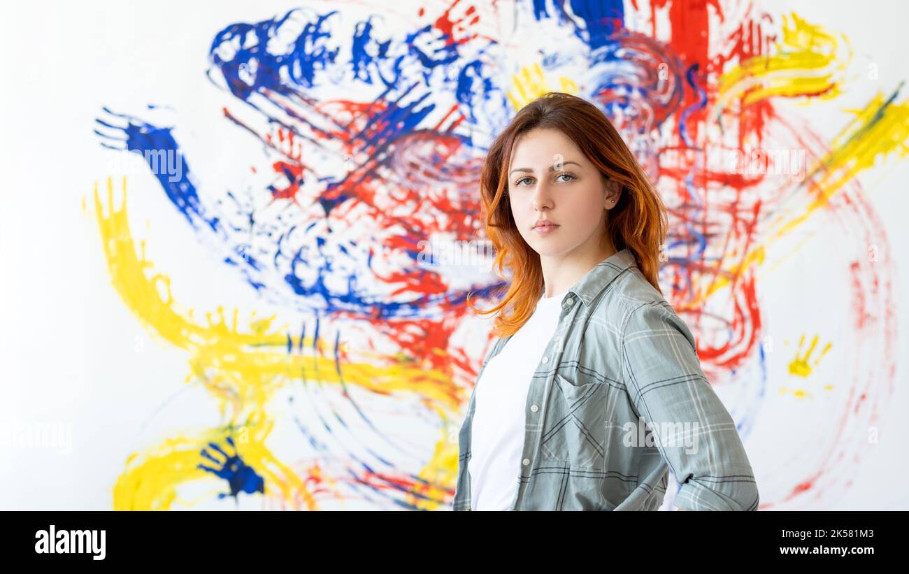 hand painting street art woman abstract artwork Stock Photo Alamy