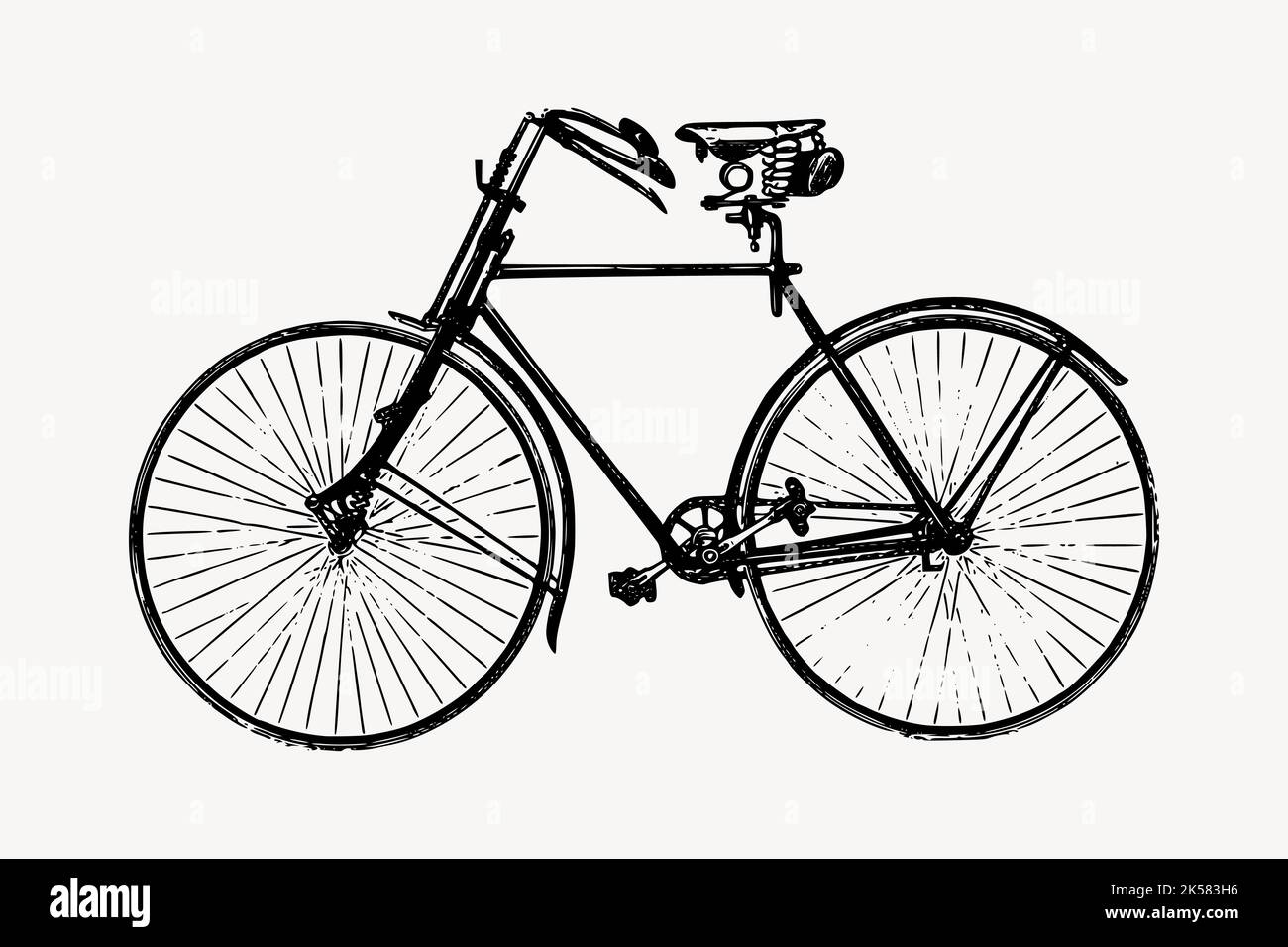 Simple bicycle icon black lines bike drawing Vector Image
