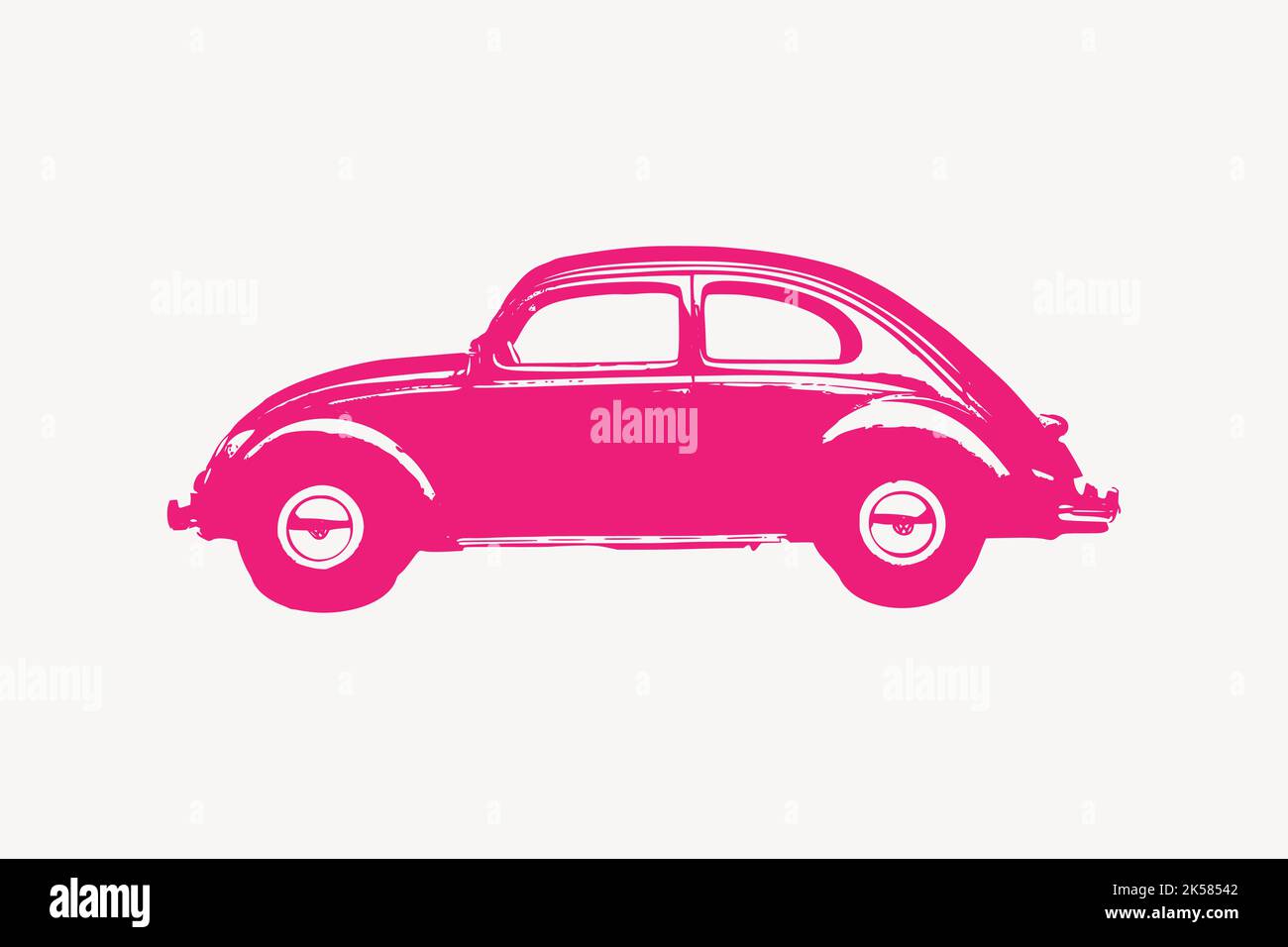 Pink vintage car clipart hi-res stock photography and images - Alamy