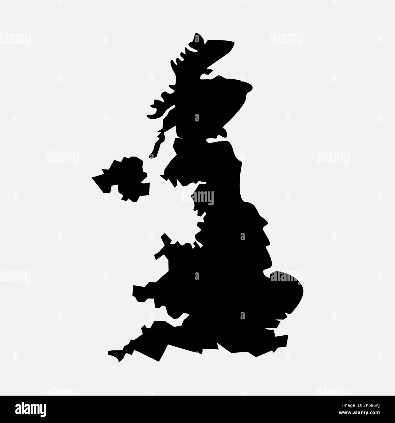United Kingdom map silhouette clipart, geography illustration vector ...