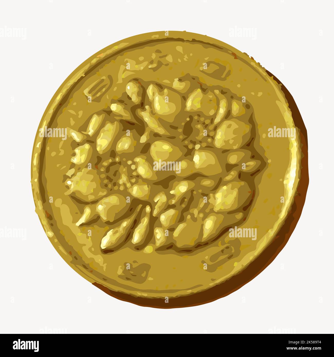 Antique gold coin clipart, illustration vector Stock Vector Image & Art ...