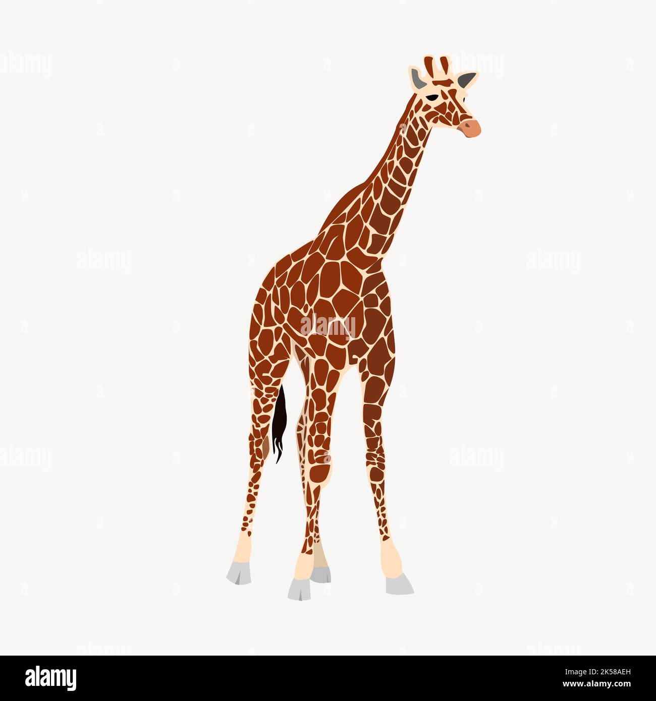 Giraffe animal clipart, illustration vector Stock Vector Image & Art ...