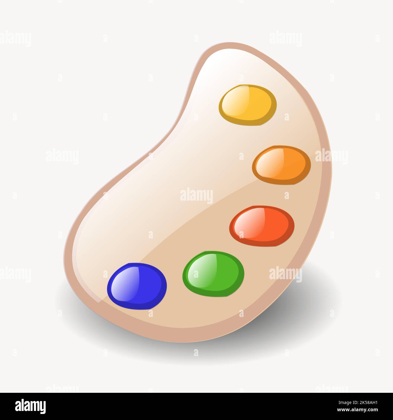 Artist color palette clipart, illustration vector Stock Vector Image