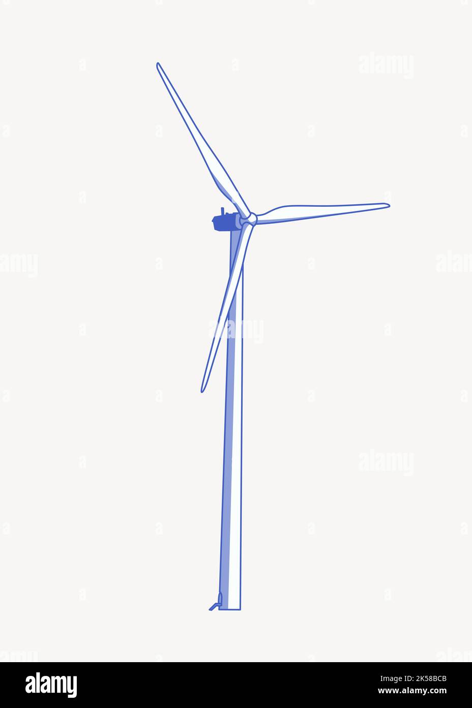 Wind turbine clipart, renewable energy illustration vector Stock Vector ...
