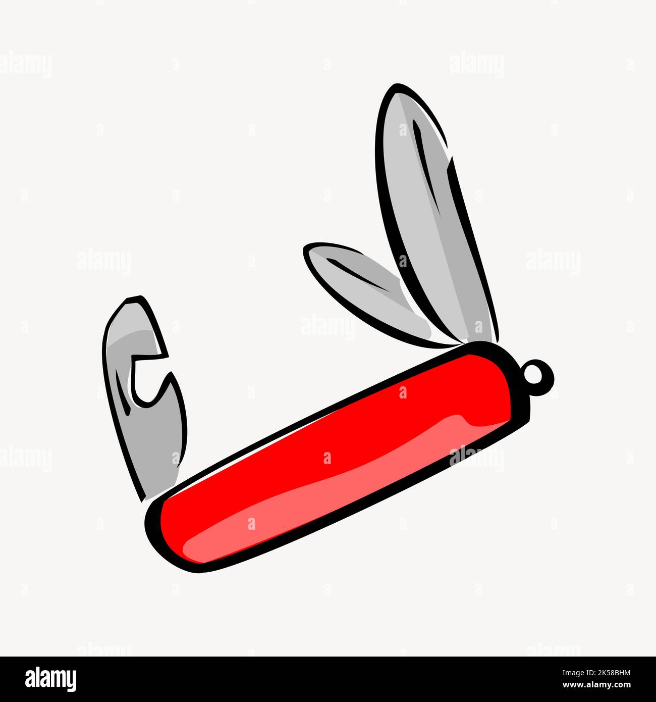 Swiss army knife clipart, weapon illustration vector Stock Vector Image ...