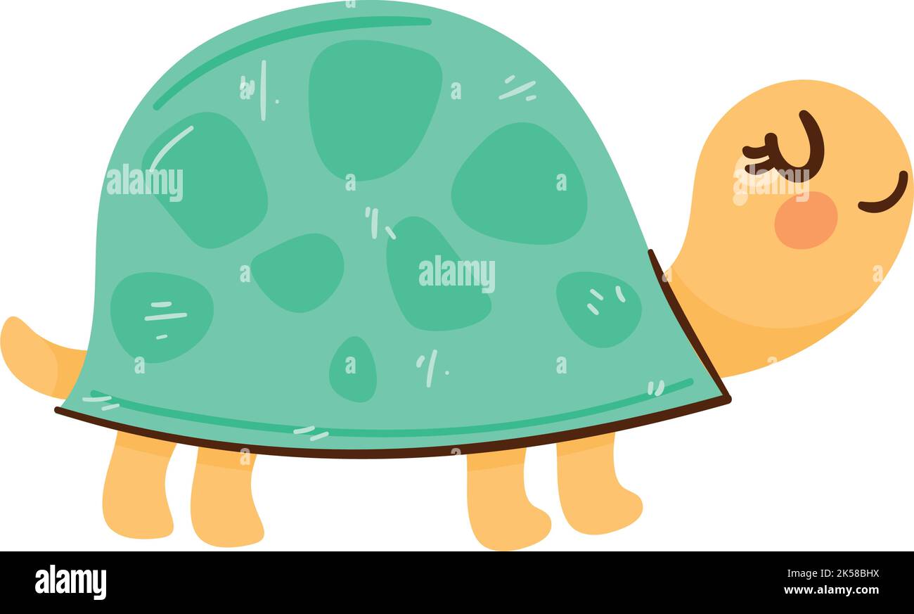 cute turtle animal character icon Stock Vector Image & Art - Alamy