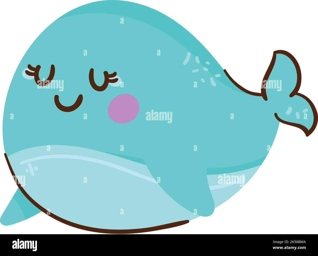 cute whale animal character icon Stock Vector Image & Art - Alamy