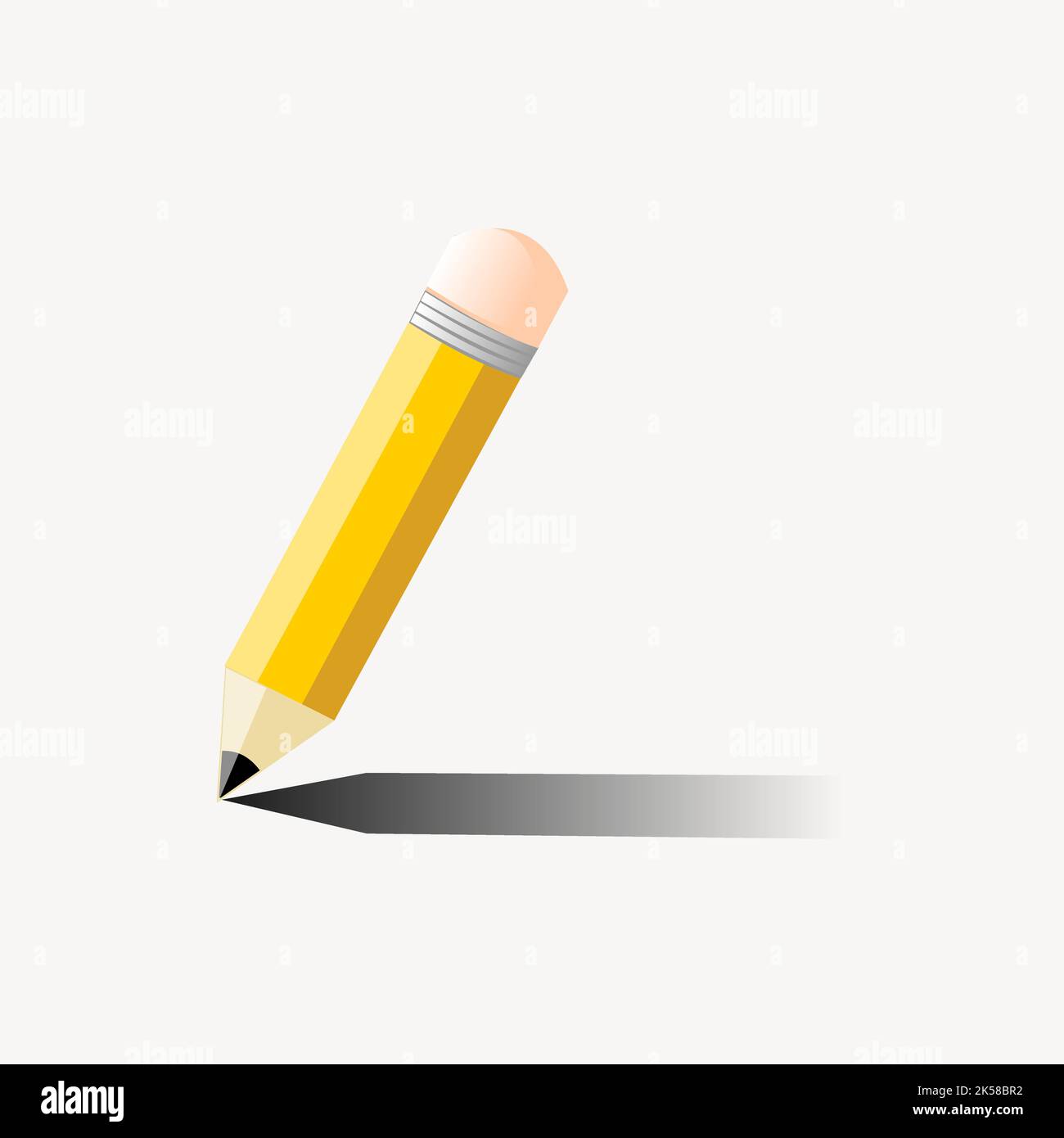 Yellow pencil clipart, stationery illustration vector Stock Vector ...