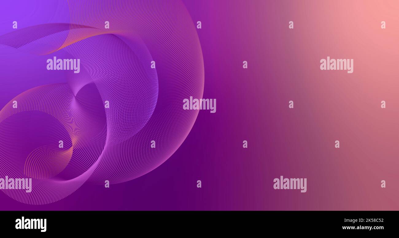 Beautiful abstract wave technology background with magenta digital ...