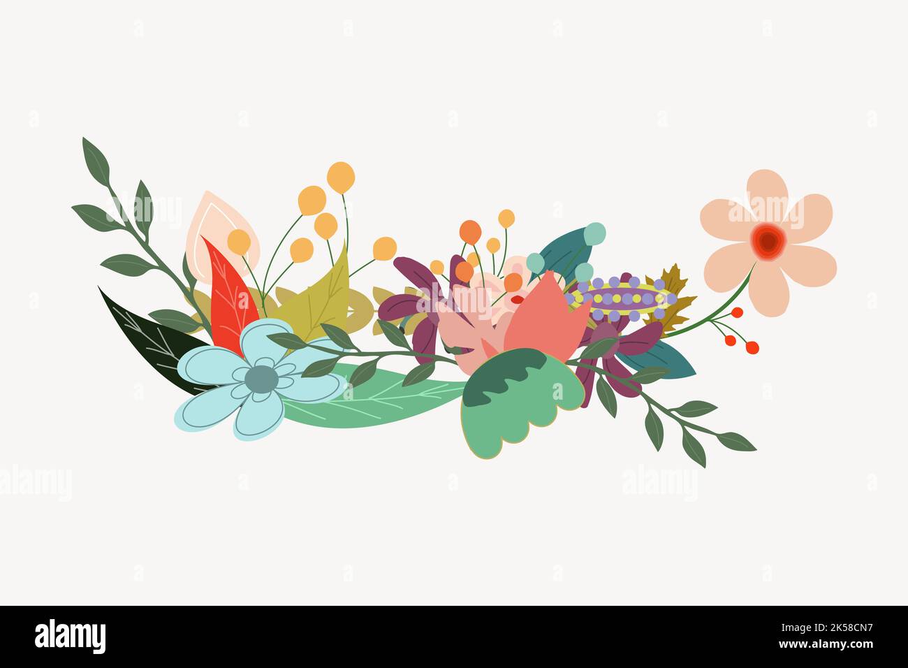 Flower border clipart, nature illustration vector Stock Vector Image ...