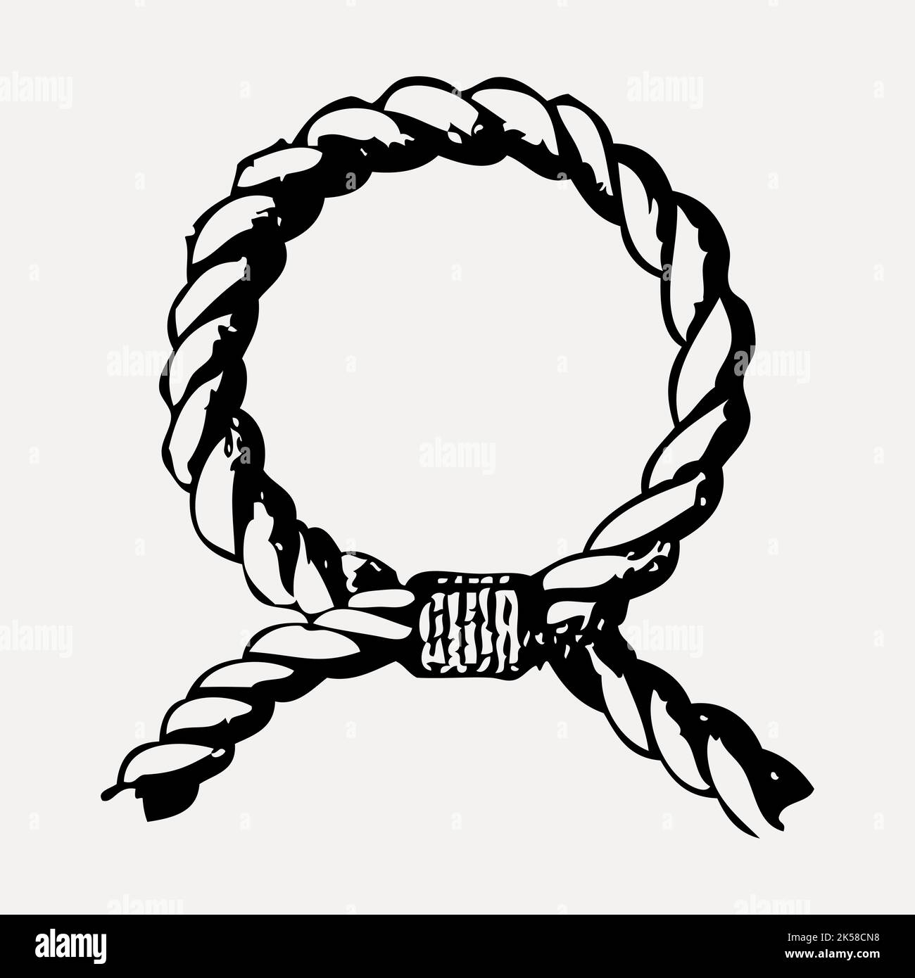 Knot rope hand drawn clipart, tool illustration vector Stock Vector Image &  Art - Alamy