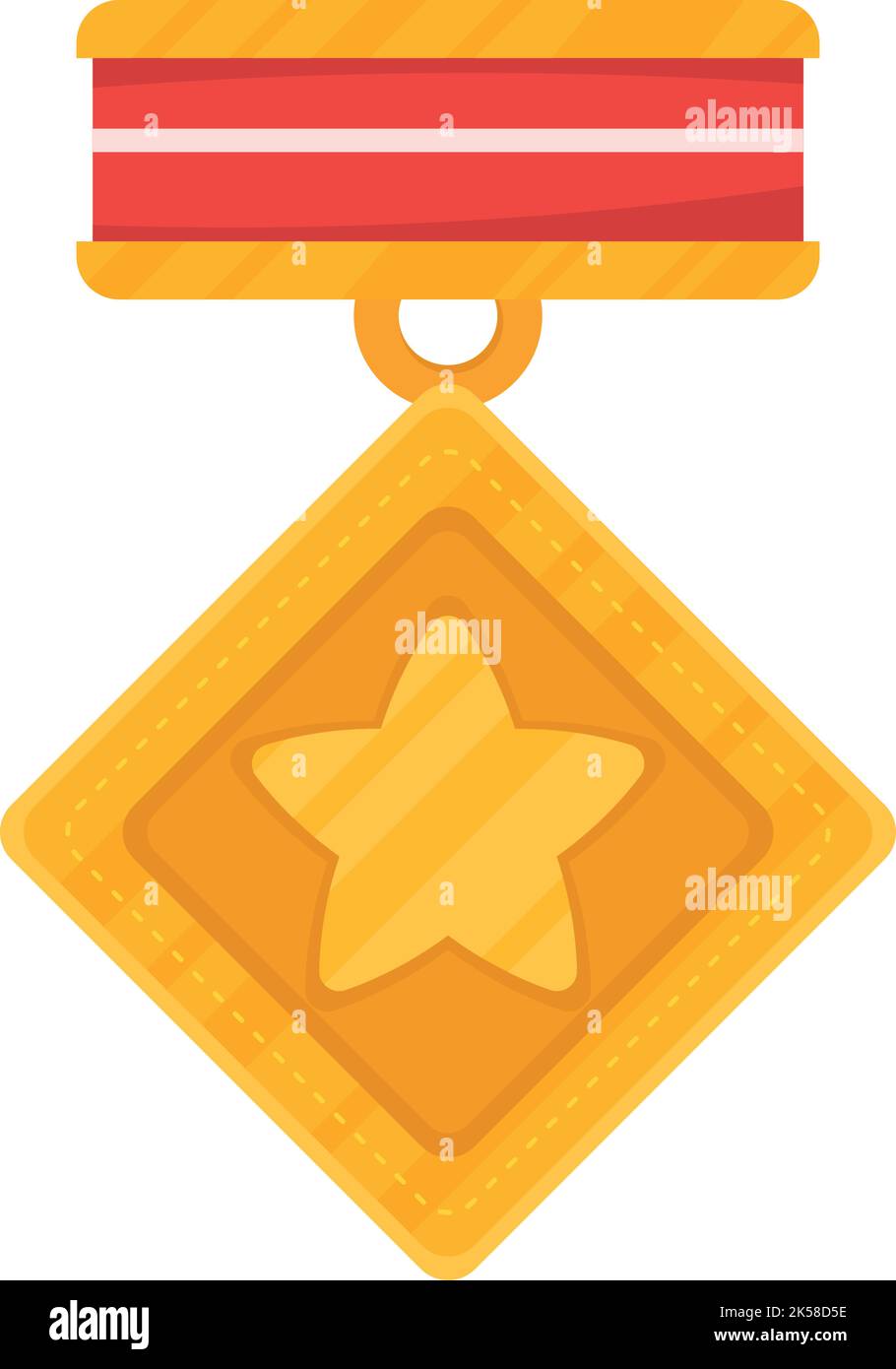 golden medal with star icon Stock Vector Image & Art - Alamy