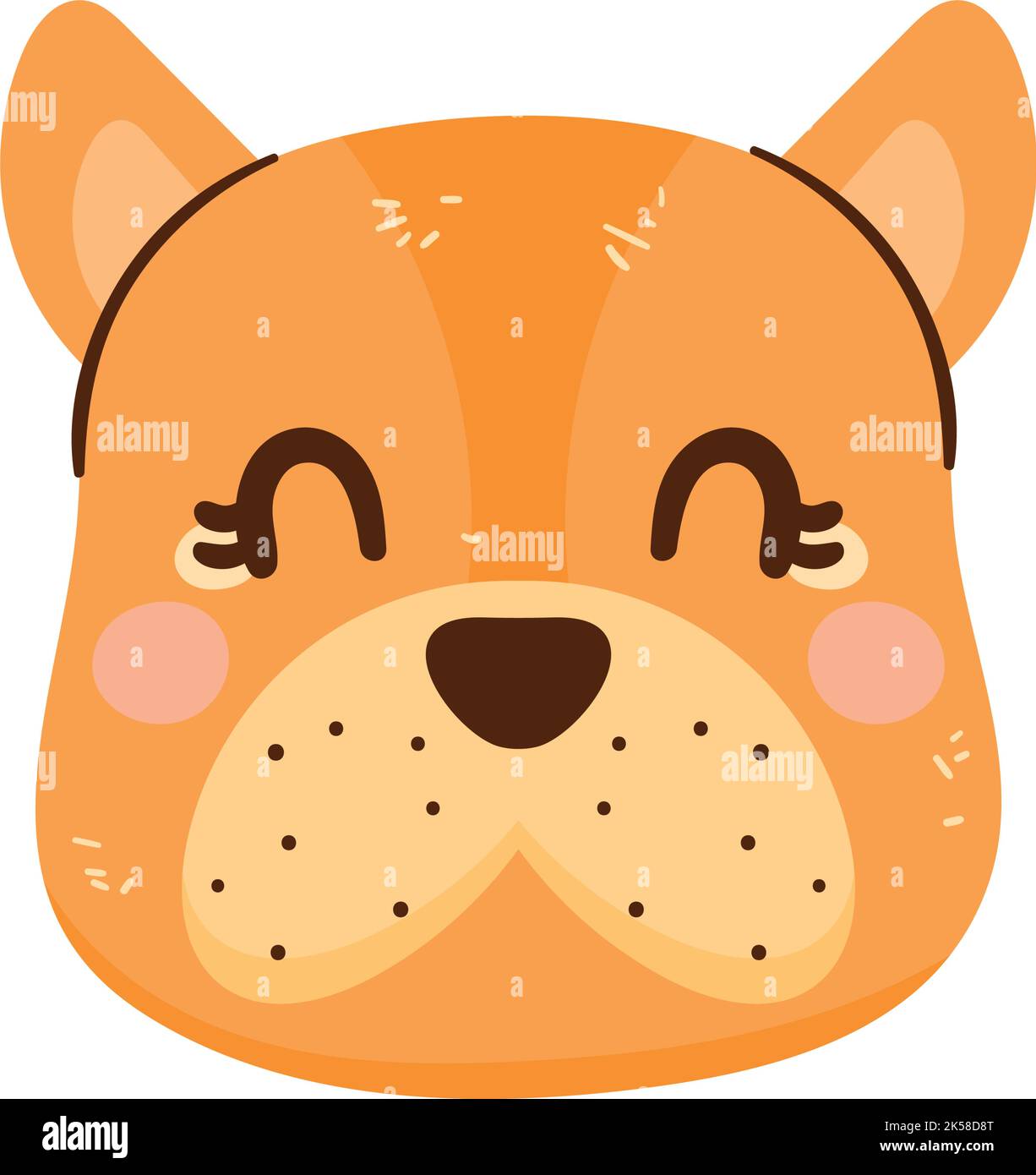 cute dog animal head character Stock Vector Image & Art - Alamy