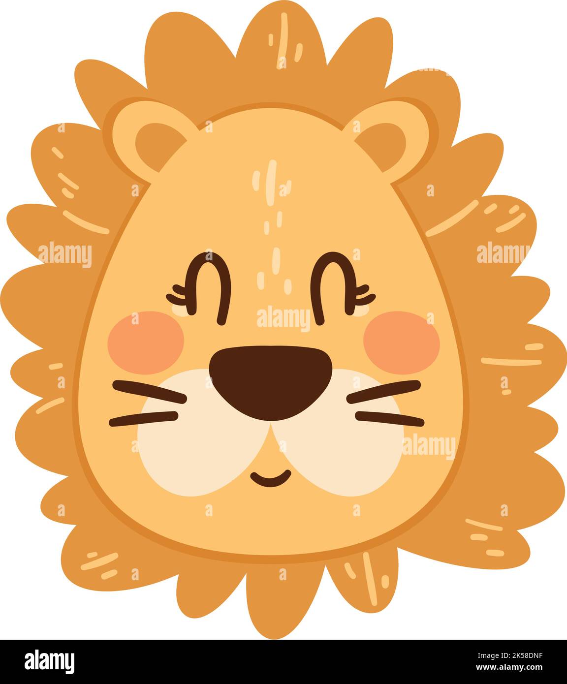 cute lion animal head character Stock Vector Image & Art - Alamy