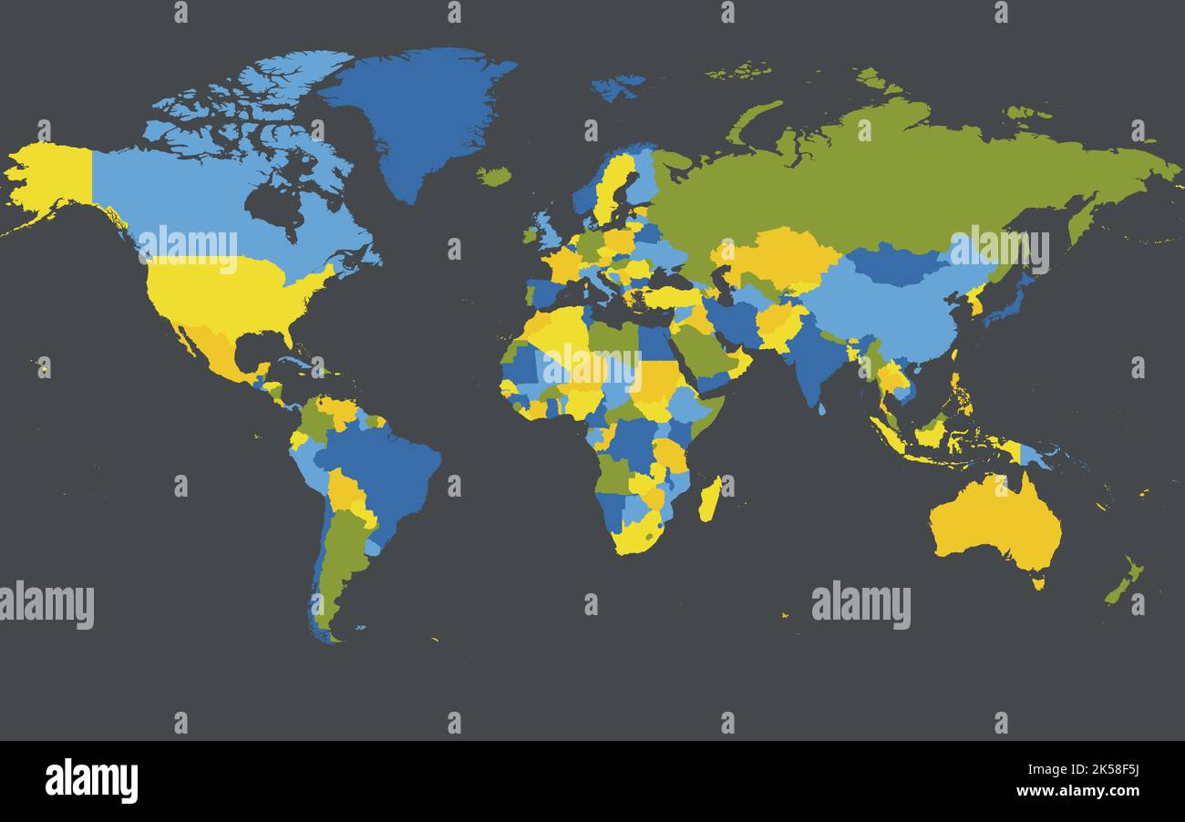 High detailed political map of World Stock Vector Image & Art - Alamy