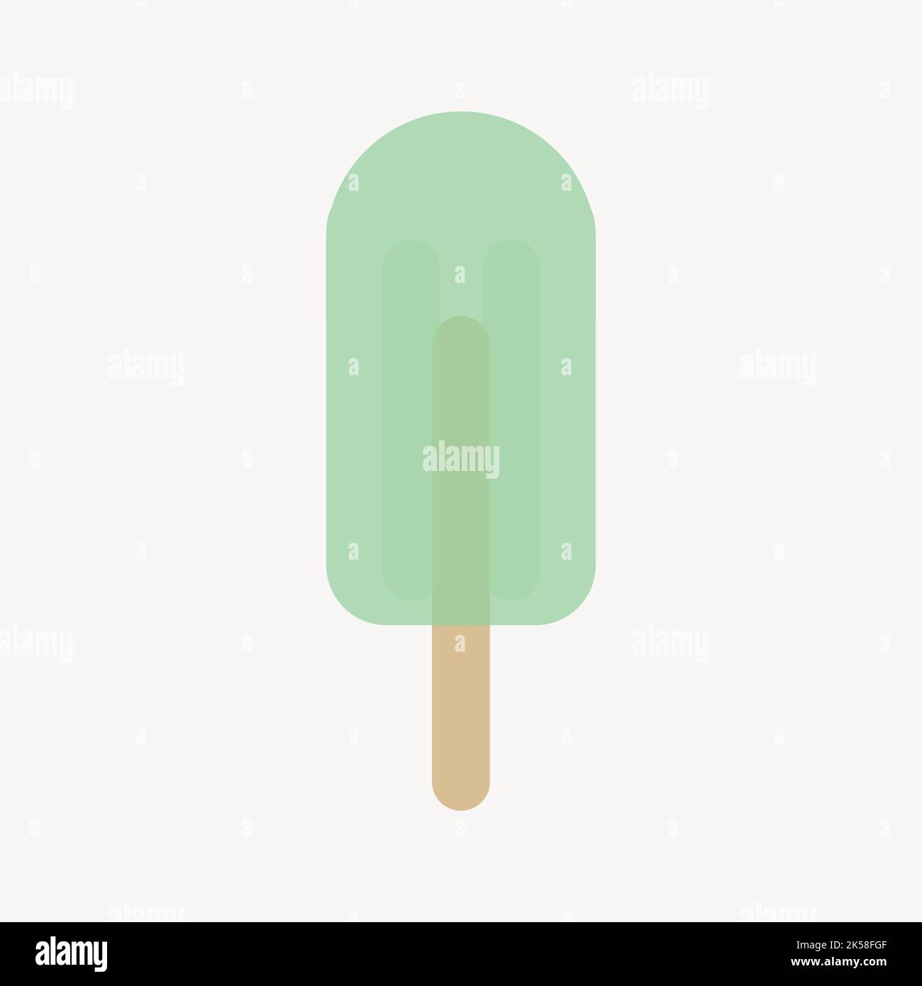 Green ice cream clipart, food illustration vector Stock Vector Image