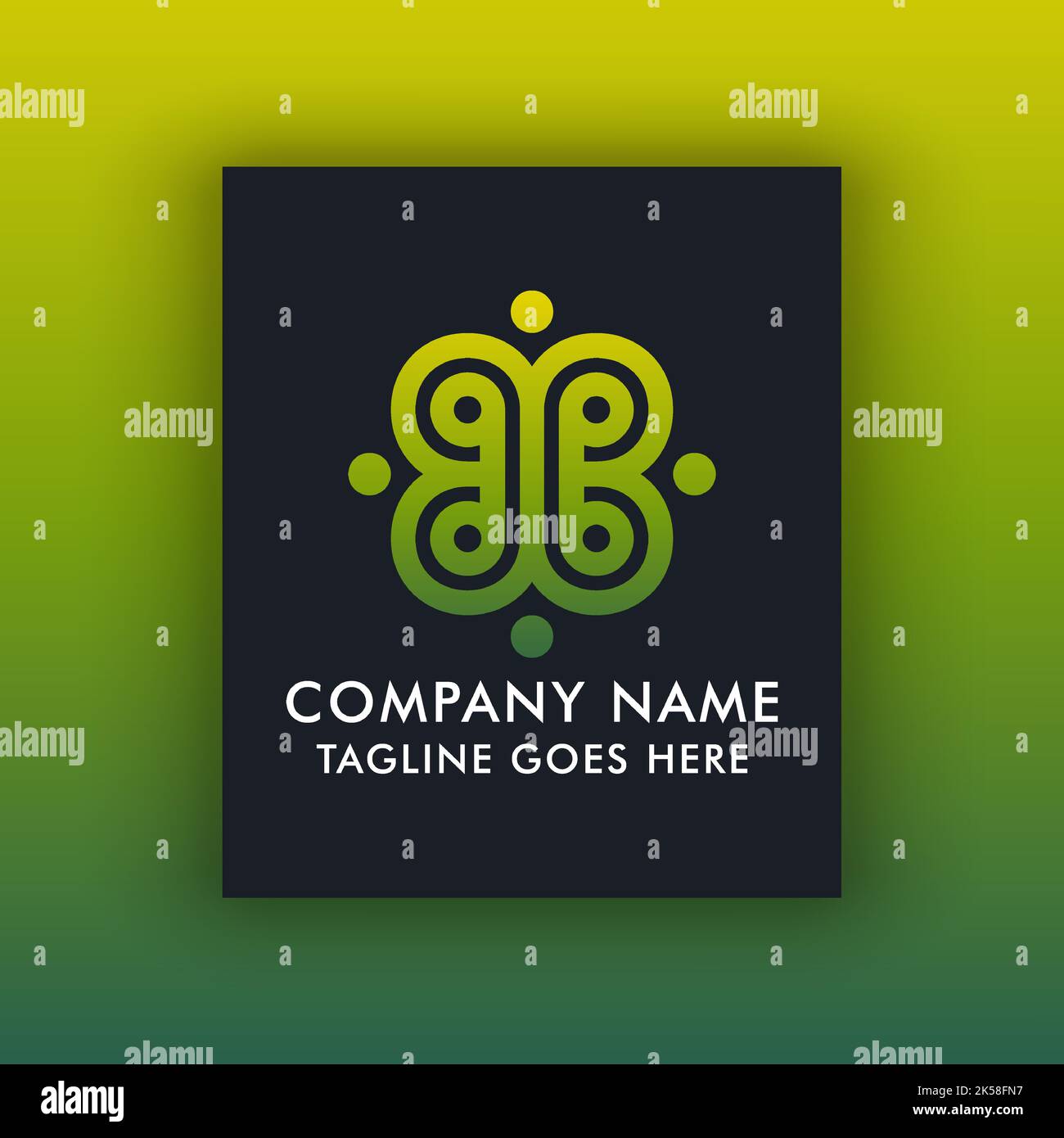 Letter B and butterfly logo design template. Editable, resizable ...
