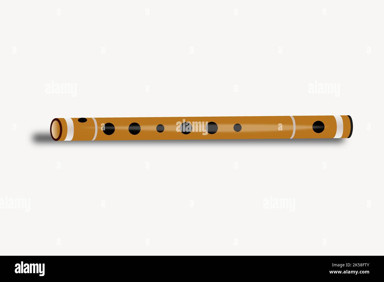 Bamboo flute instrument clipart, illustration vector Stock Vector Image