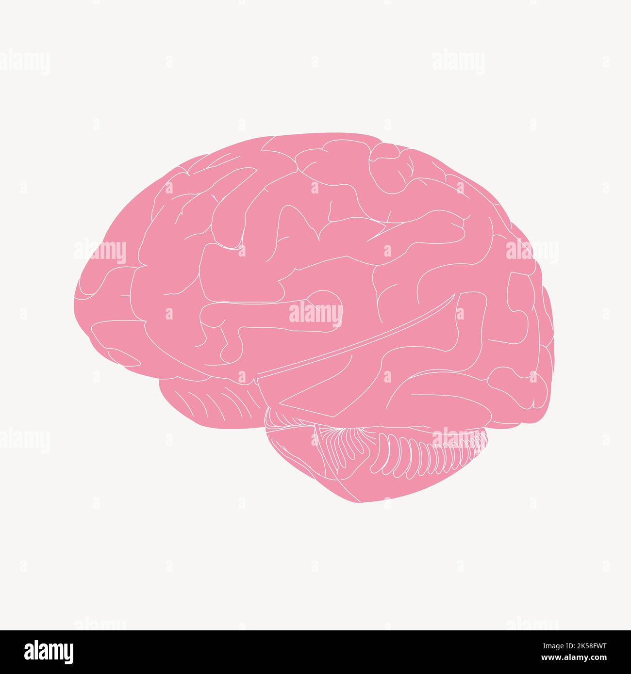 Human brain clipart, Halloween cartoon illustration vector Stock Vector ...