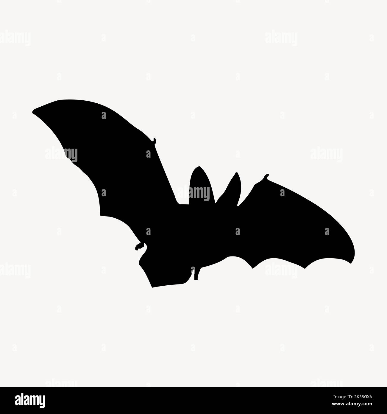 Silhouette flying bat clipart, animal illustration vector Stock Vector ...