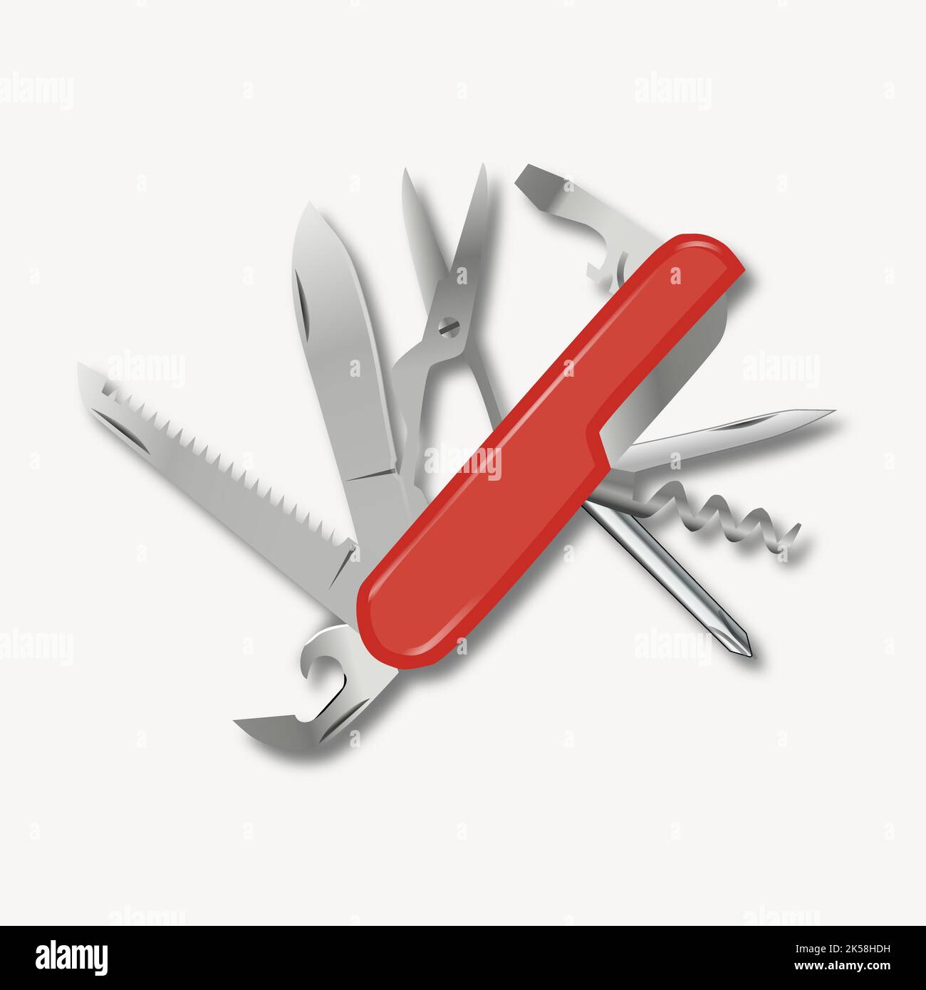Swiss army knife clipart, illustration vector Stock Vector Image & Art