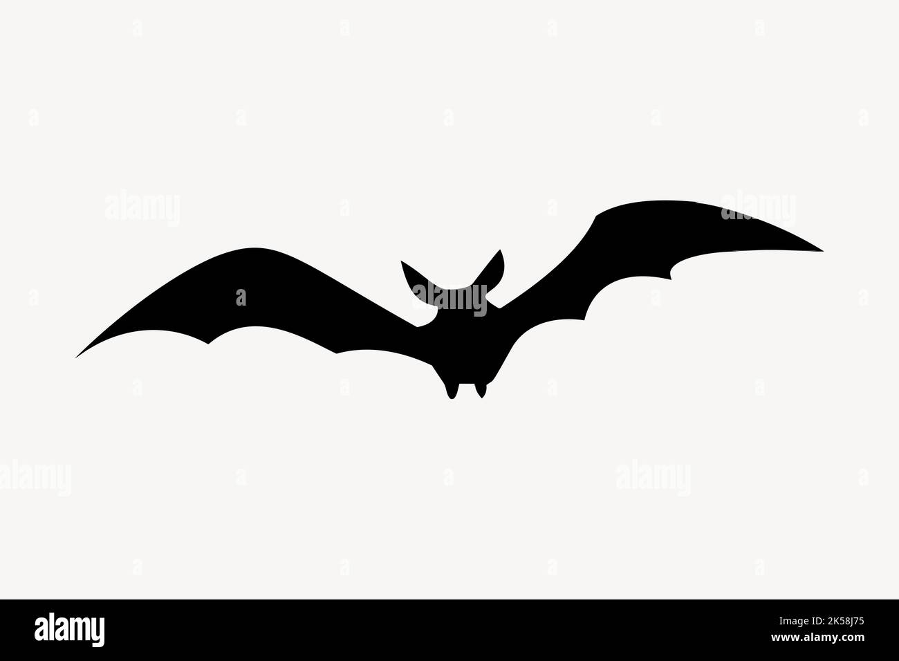 Silhouette flying bat clipart, animal illustration vector Stock Vector ...