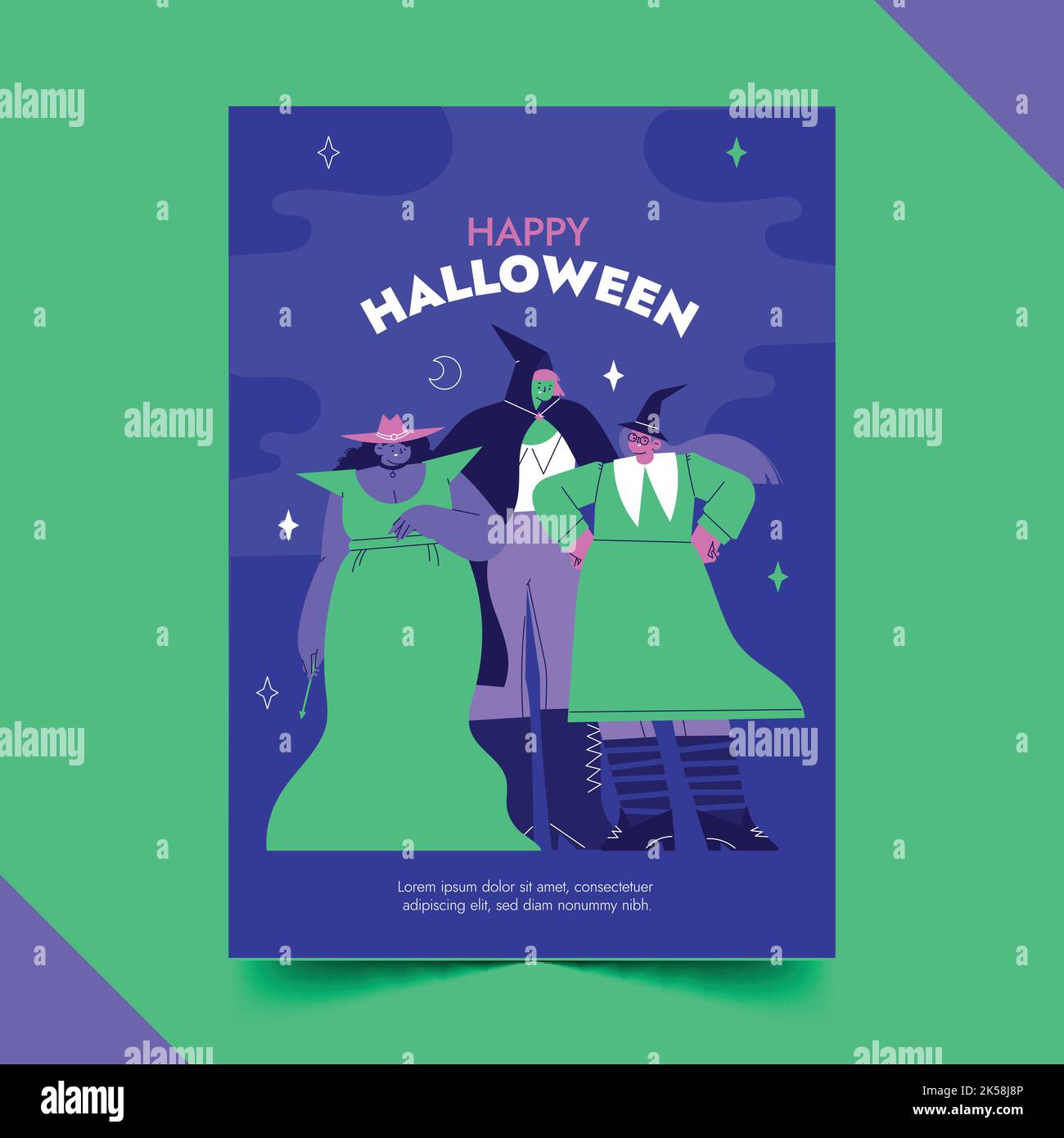 Halloween Vertical Poster Template Vector Design Illustration Stock Vector Image And Art Alamy 