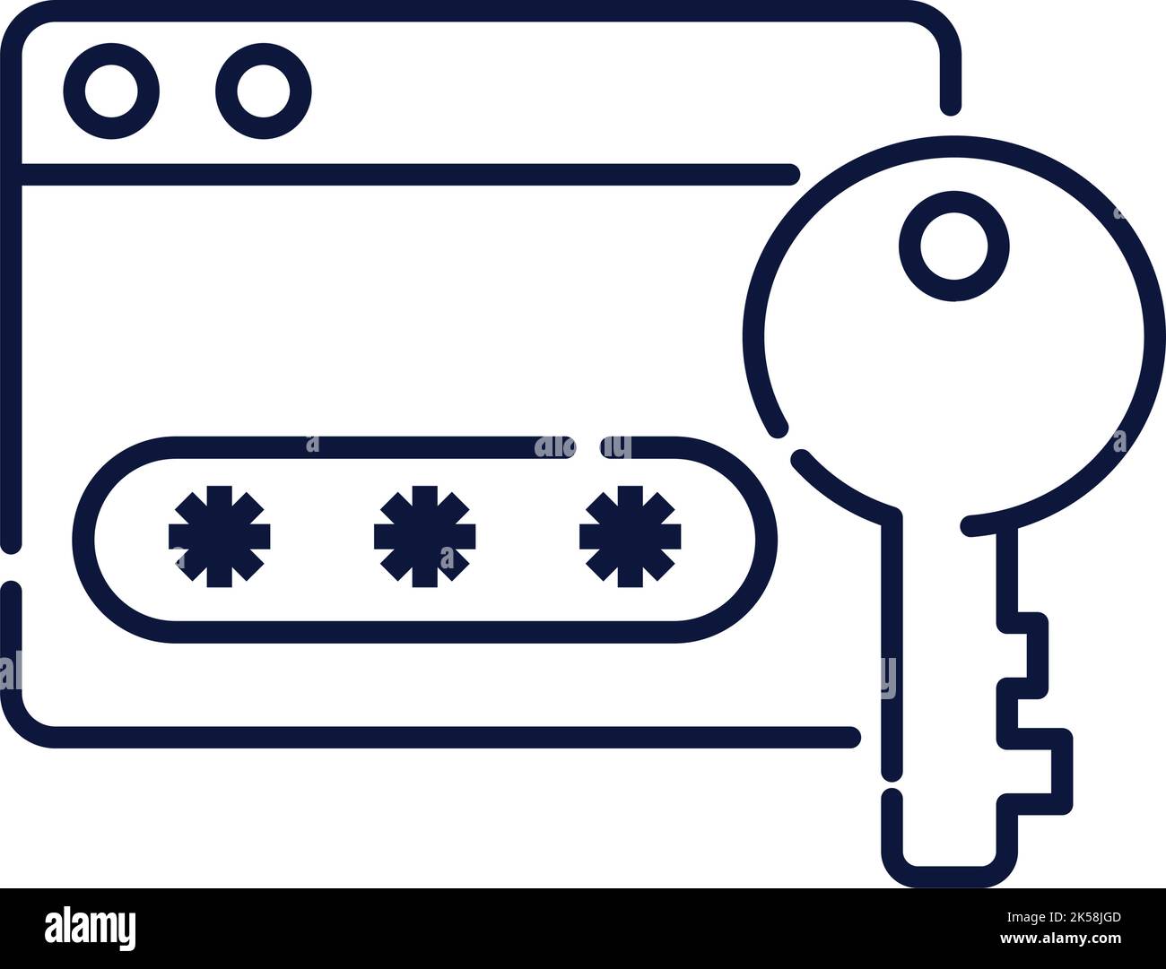 webpage with password cyber security icon Stock Vector Image & Art - Alamy