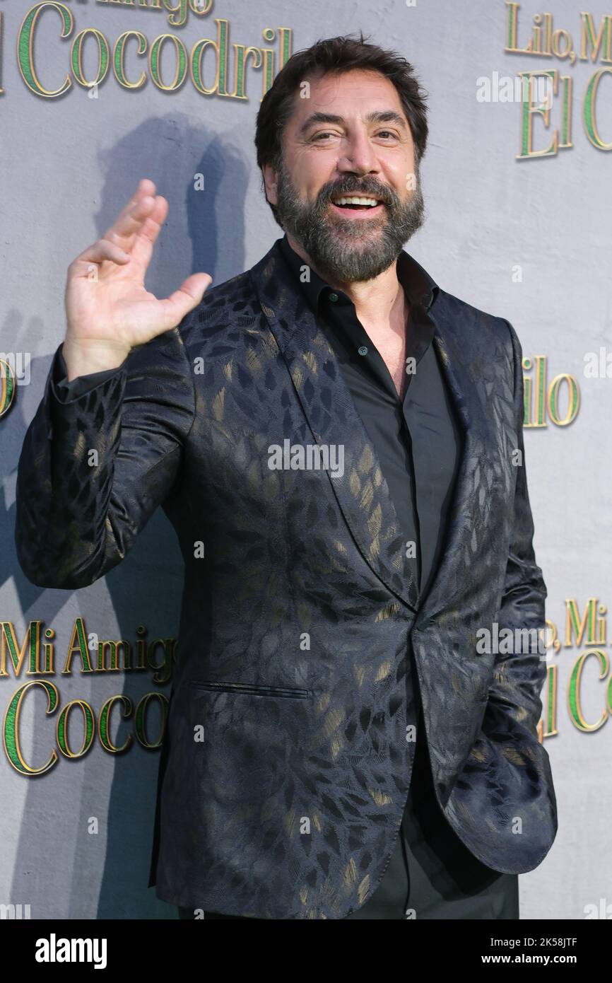 Madrid, Spain. 06th Oct, 2022. Actor Javier Bardem attends the 'Mi Amigo El Cocodrilo' premiere at the Callao cinema in Madrid. (Photo by Atilano Garcia/SOPA Images/Sipa USA) Credit: Sipa USA/Alamy Live News Stock Photo