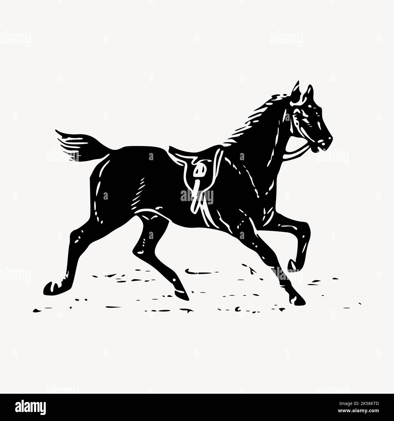 Running horse drawing, vintage animal illustration vector Stock Vector Image & Art Alamy