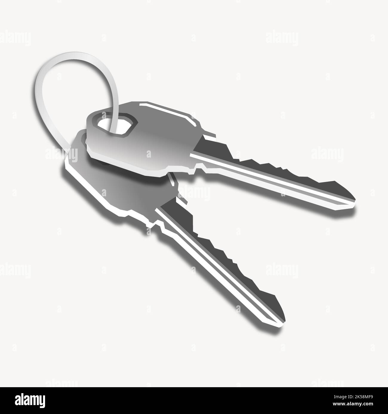 Gray keys clipart, illustration vector Stock Vector Image & Art Alamy