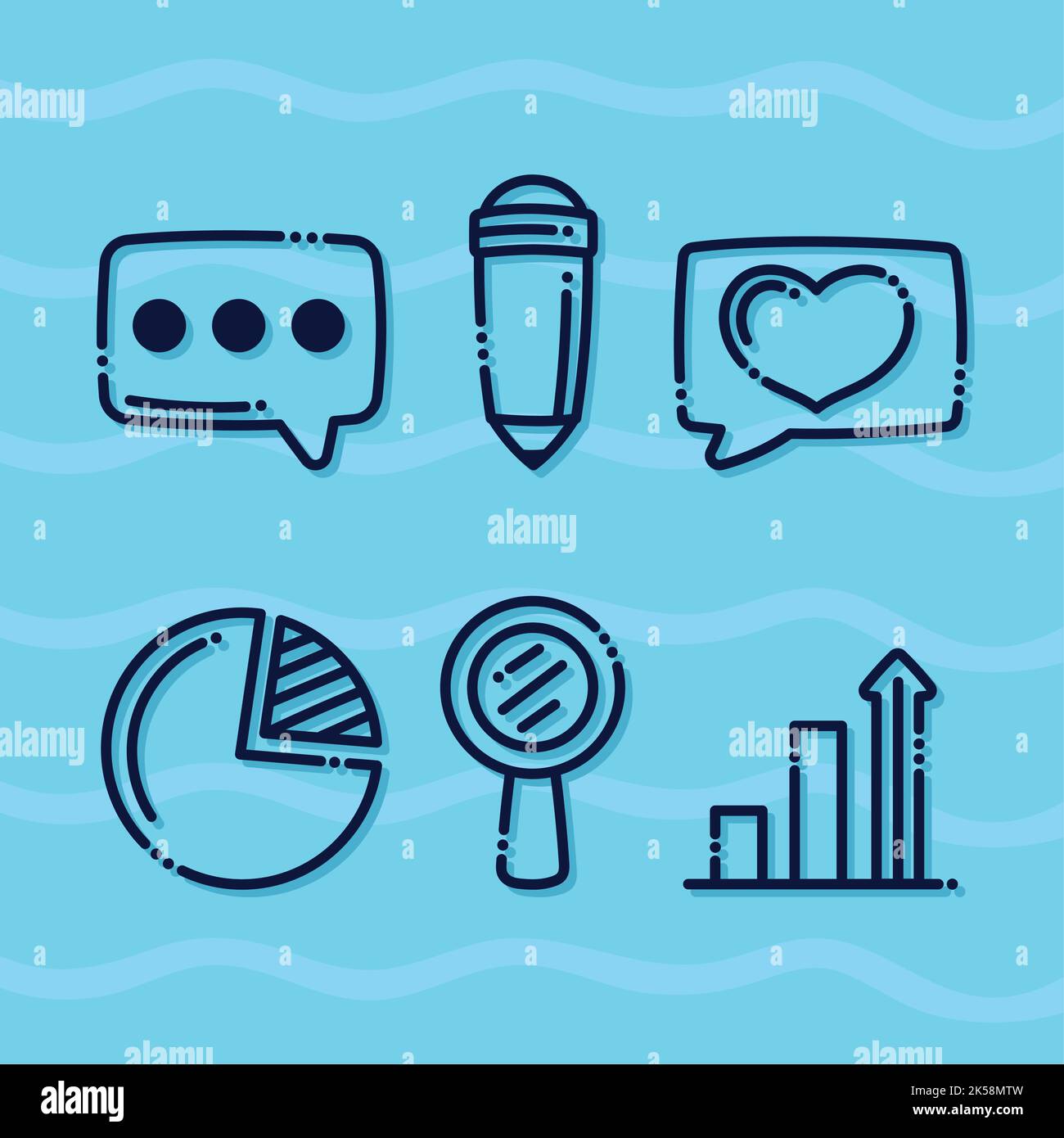 bold business set six icons Stock Vector Image & Art - Alamy