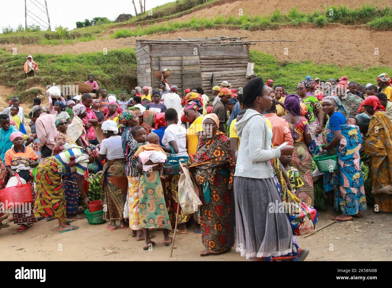 Rroad 7 Bujumbura to source of White Nile, Burundi. Nyabiraba food market where locals buy food